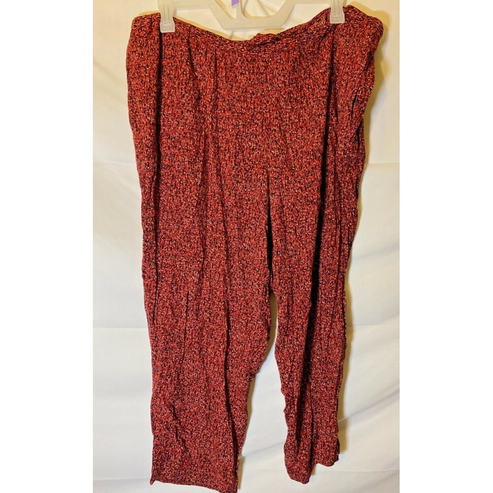 Women’s Grannycore Pink Pattern Pull On Pants Coastal Grandma 18 petite Short